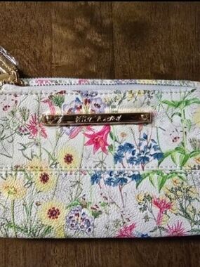 Floral Print Women’s Wallet Clutch - White Multi